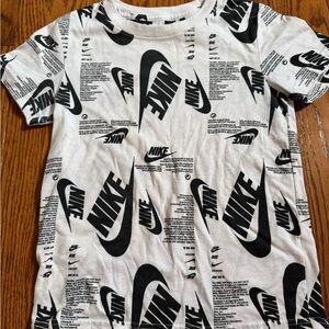 Nike Kids' Black and White Logo T-Shirt